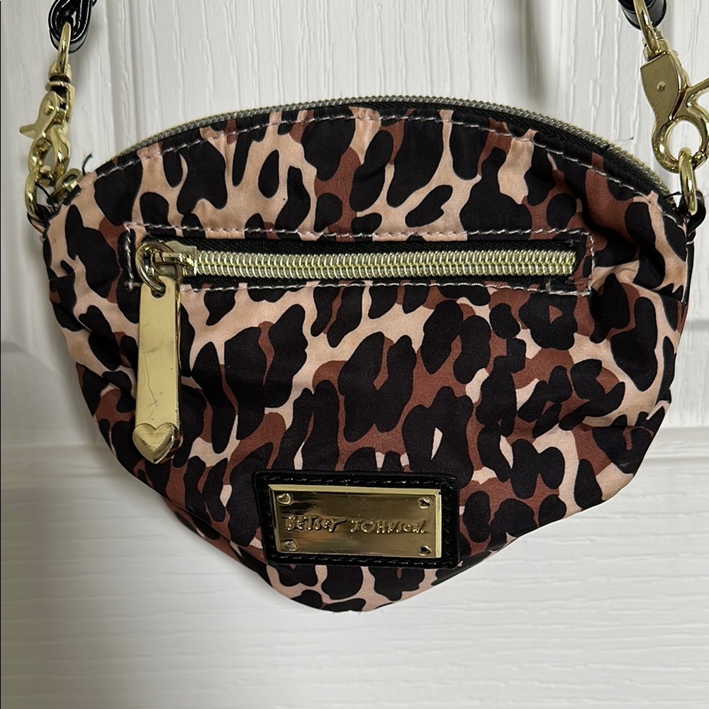 Betsey Johnson Leopard Print Crossbody Bag